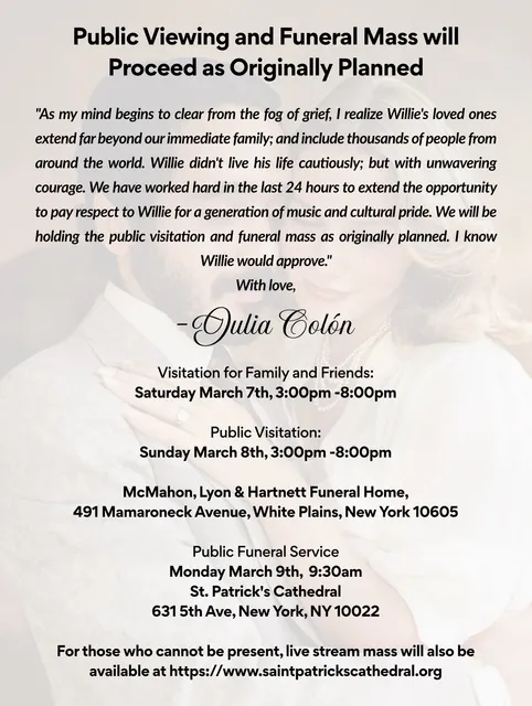 Instagram post by Willie Colón